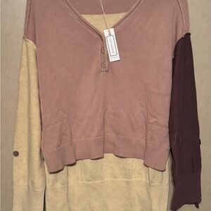 Colorblock Crew Neck Sweater